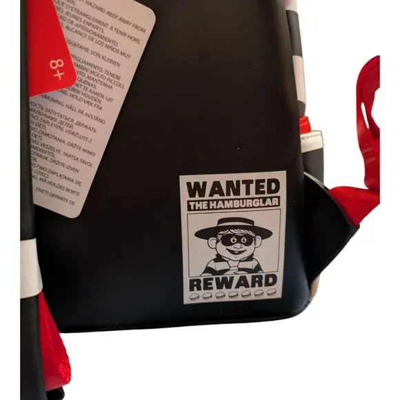 Loungefly McDonald’s Hamburglar Mini Backpack NWT Licensed McDonalds Bag - Picture 4 of 5